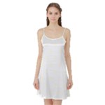 Polka Dots - Ivory on White Satin Night Slip