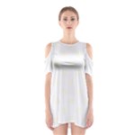 Polka Dots - Ivory on White Women s Cutout Shoulder Dress