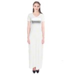 Polka Dots - Ivory on White Short Sleeve Maxi Dress