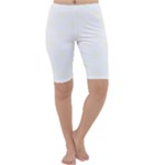 Polka Dots - Ivory on White Cropped Leggings