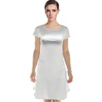 Polka Dots - Ivory on White Cap Sleeve Nightdress