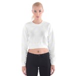 Polka Dots - Ivory on White Women s Cropped Sweatshirt