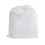 Polka Dots - Ivory on White Drawstring Pouch (XXl)
