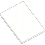Polka Dots - Ivory on White Large Memo Pads