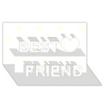 Polka Dots - Ivory on White Best Friends 3D Greeting Card (8x4)