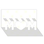Polka Dots - Ivory on White MOM 3D Greeting Card (8x4)