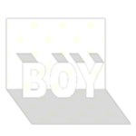 Polka Dots - Ivory on White BOY 3D Greeting Card (7x5)