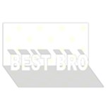 Polka Dots - Ivory on White BEST BRO 3D Greeting Card (8x4)