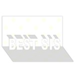 Polka Dots - Ivory on White BEST SIS 3D Greeting Card (8x4)