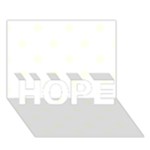 Polka Dots - Ivory on White HOPE 3D Greeting Card (7x5)