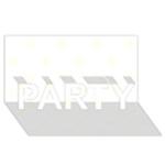Polka Dots - Ivory on White PARTY 3D Greeting Card (8x4)