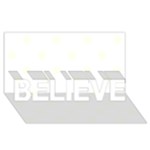 Polka Dots - Ivory on White BELIEVE 3D Greeting Card (8x4)