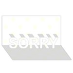 Polka Dots - Ivory on White SORRY 3D Greeting Card (8x4)