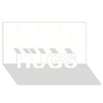 Polka Dots - Ivory on White HUGS 3D Greeting Card (8x4)