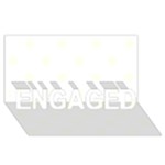 Polka Dots - Ivory on White ENGAGED 3D Greeting Card (8x4)