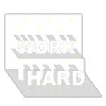 Polka Dots - Ivory on White WORK HARD 3D Greeting Card (7x5)