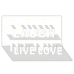 Polka Dots - Ivory on White Laugh Live Love 3D Greeting Card (8x4)