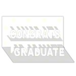 Polka Dots - Ivory on White Congrats Graduate 3D Greeting Card (8x4)