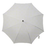Polka Dots - Ivory on White Hook Handle Umbrella (Large)