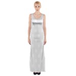 Polka Dots - White on White Smoke Maxi Thigh Split Dress