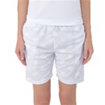 Polka Dots - White on White Smoke Women s Basketball Shorts