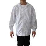 Polka Dots - White on White Smoke Hooded Wind Breaker (Kids)