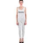 Polka Dots - White on White Smoke OnePiece Catsuit