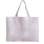 Polka Dots - White on White Smoke Zipper Mini Tote Bag