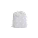 Polka Dots - White on White Smoke Drawstring Pouch (XS)