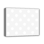 Polka Dots - White on White Smoke Deluxe Canvas 14  x 11  (Stretched)