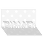 Polka Dots - White on White Smoke ENGAGED 3D Greeting Card (8x4)