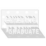 Polka Dots - White on White Smoke Congrats Graduate 3D Greeting Card (8x4)