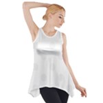 Polka Dots - White Smoke on White Side Drop Tank Tunic