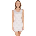 Polka Dots - White Smoke on White Bodycon Dress