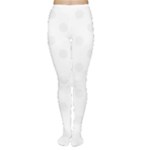 Polka Dots - White Smoke on White Women s Tights