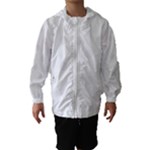 Polka Dots - White Smoke on White Hooded Wind Breaker (Kids)