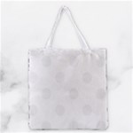 Polka Dots - White Smoke on White Grocery Tote Bag