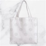 Polka Dots - White Smoke on White Zipper Grocery Tote Bag