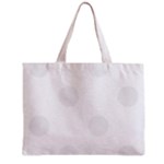 Polka Dots - White Smoke on White Zipper Mini Tote Bag