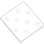 Polka Dots - White Smoke on White Small Memo Pads