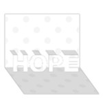 Polka Dots - White Smoke on White HOPE 3D Greeting Card (7x5)