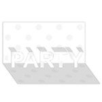 Polka Dots - White Smoke on White PARTY 3D Greeting Card (8x4)