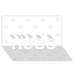 Polka Dots - White Smoke on White HUGS 3D Greeting Card (8x4)