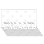 Polka Dots - White Smoke on White ENGAGED 3D Greeting Card (8x4)