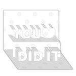 Polka Dots - White Smoke on White You Did It 3D Greeting Card (7x5)