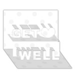Polka Dots - White Smoke on White Get Well 3D Greeting Card (7x5)
