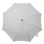 Polka Dots - White Smoke on White Hook Handle Umbrella (Large)