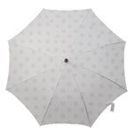 Polka Dots - White Smoke on White Hook Handle Umbrella (Small)