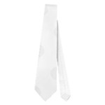 Polka Dots - White Smoke on White Necktie (One Side)