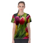 Images Tulip Red Women s Sport Mesh Tee